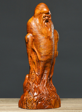 寿星公摆件生日礼品木雕