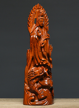观世音站像客厅供佛黄花梨木雕