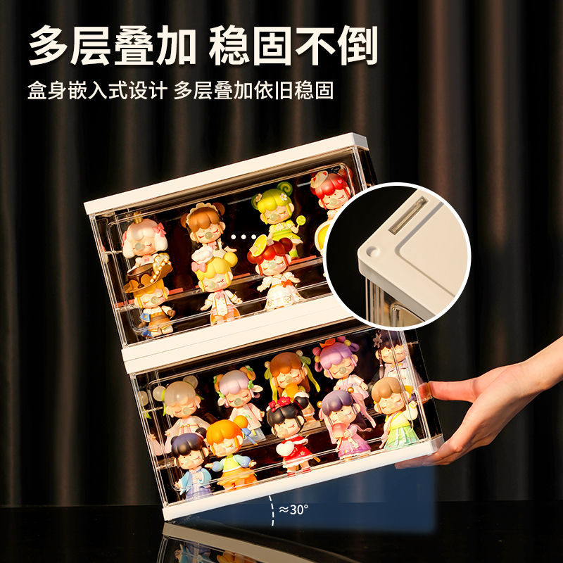 盲盒收纳展示架手办展示柜泡泡玛特乐高玩偶收纳防尘展示盒子透明,淘宝优惠券,粉丝福利购,淘宝优惠卷