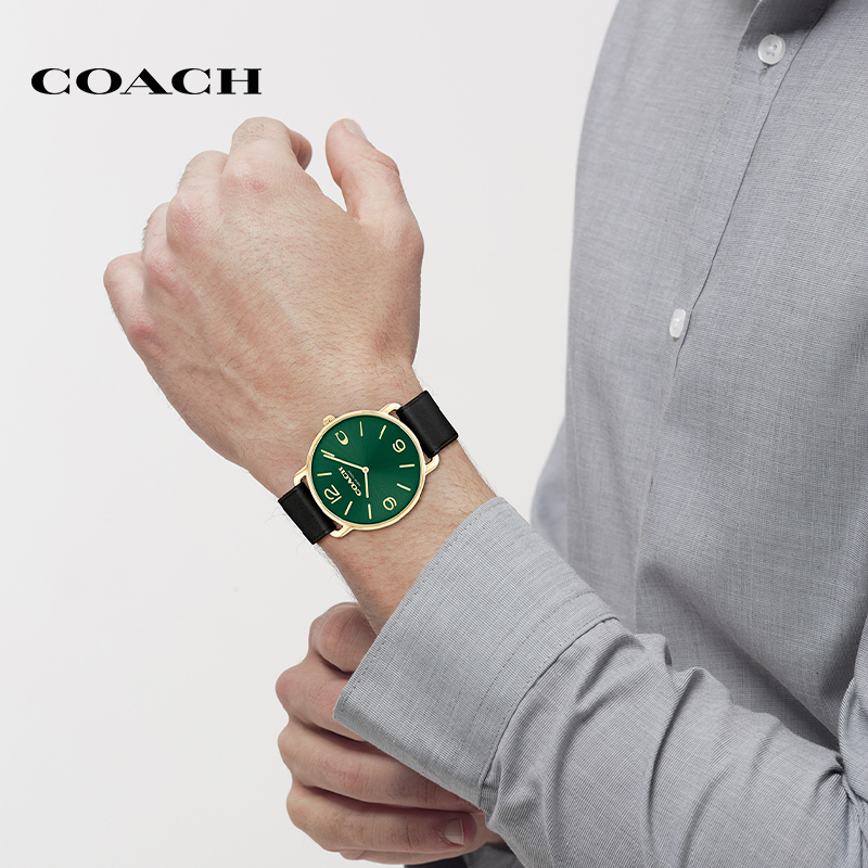 【618】COACH/蔻驰ELLIOT系列男日晖纹表盘石英手表 - 图2