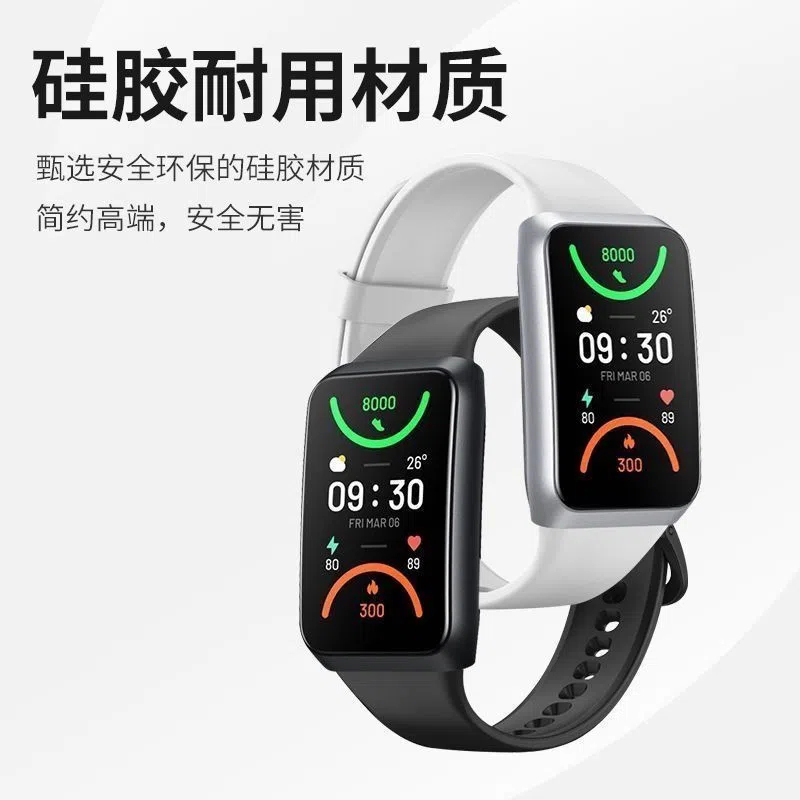 适用OPPO手环2表带新款硅胶oppowatch2腕带智能运动手环替换带原配材质nfc版个性时尚手表链oppoband二代配件 - 图0