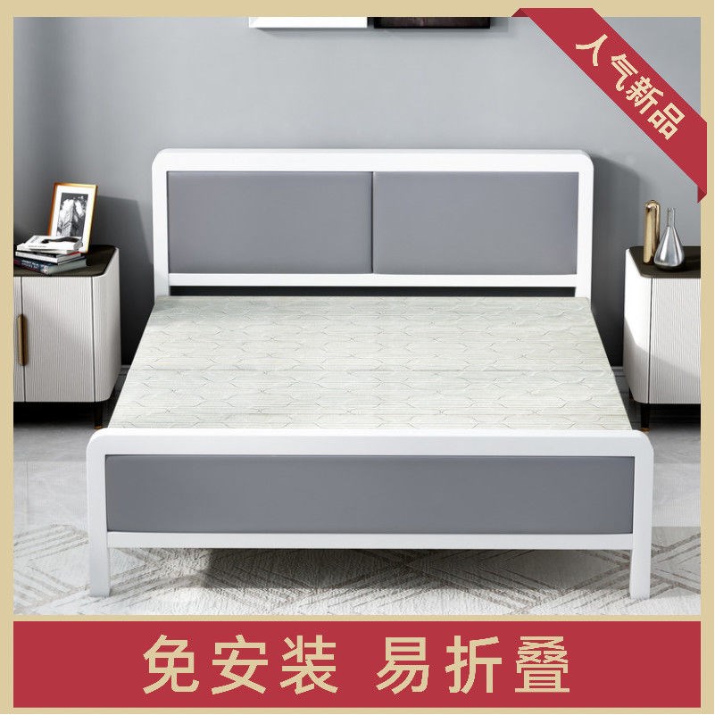 折叠床午休床木板床简易床铁架单人双人卧室硬板家用成人经济型-图3