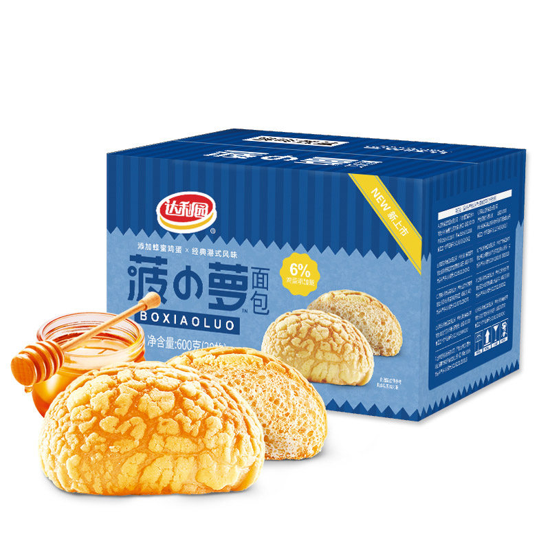 达利园菠小萝手撕散装学生品小面包 匠心食品西式糕点