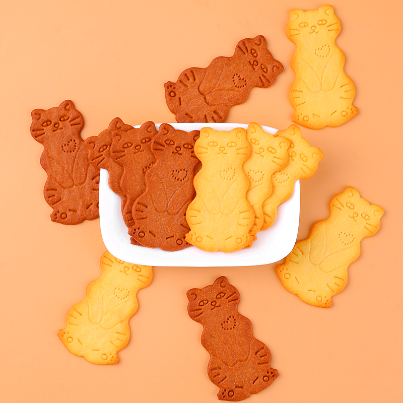 Aoligei奥力给黄油猫酪曲奇饼干80g盒装薄脆芝士咖啡味酥脆零食,淘宝优惠券,粉丝福利购,淘宝优惠卷