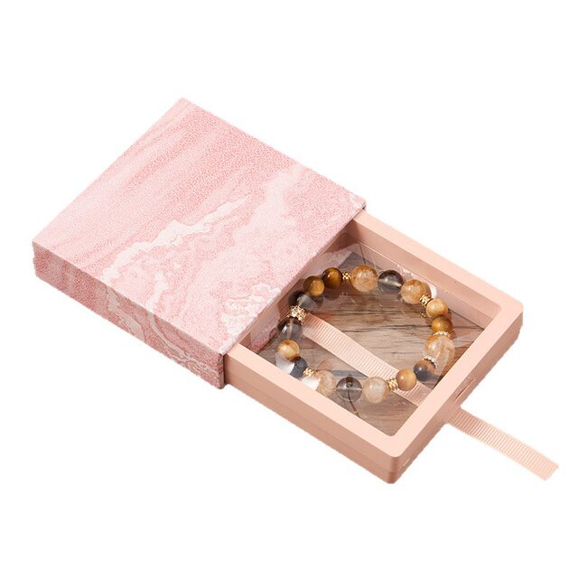 Colorful Danxia Crystal Bracelet Chain Transparent Jewelry Box