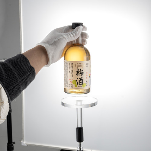 透明亚克力静物台化妆品酒饮品拍摄抠白底黑底摄影道具配合柔光屏 - 图3