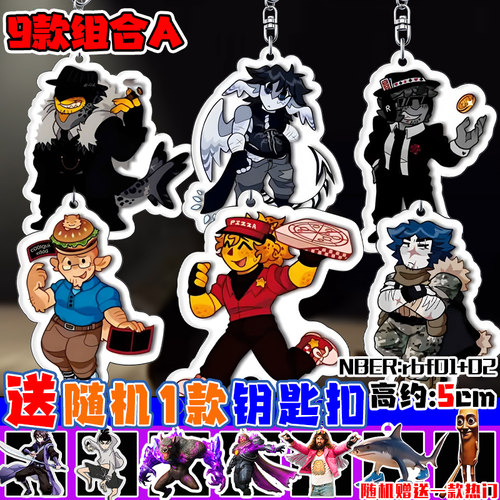 roblox被遗弃系列周边角色亚克力钥匙扣007黑老大书包装饰挂件男 - 图3