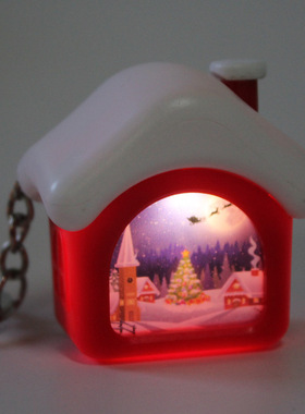 圣诞节小夜灯钥匙扣礼物橱窗挂件道具圣诞装饰品雪人老人桌面摆件