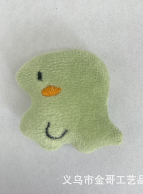刺绣毛绒动物头毛绒胸针服装挂件充棉玩偶饰品配件鞋帽装饰辅料
