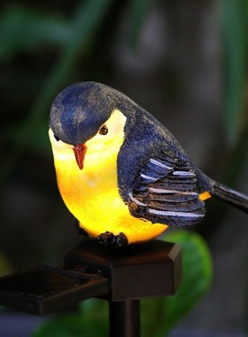太阳能户外树脂小鸟灯灯庭院地插草坪灯花园庭院动物景观装饰LED