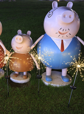 LED太阳能地插烟花灯户外防水装饰彩灯蒲公英满天星铜线灯串