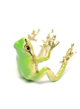 treeFrogRing树蛙戒指个性可爱青蛙开口可调节戒指