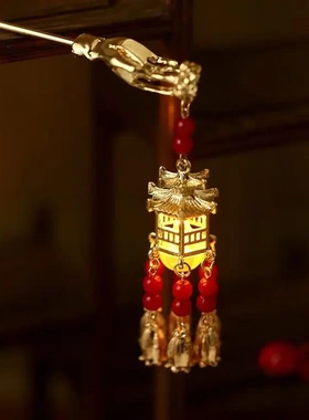 流光如意流苏发簪手作步摇古风秀禾旗袍发钗简约现代簪子盘发发饰