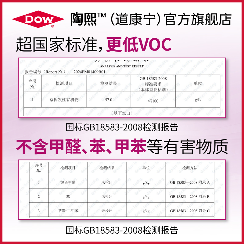 道康宁陶熙玻璃胶防水防霉厨卫密封胶防霉玻璃胶透明马桶密封胶 - 图1