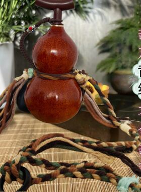 手工编织酒葫芦网兜背绳斜跨