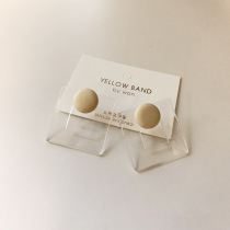 South Korean Anna Sher Earrings small square wooded transparent acrylic ear pin Summer 100 Lapped Geometric Ear Pendant