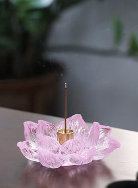 真琉璃香插莲花线香插莲花香炉