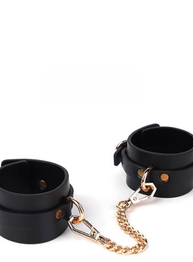 情趣手拷脚镣一体铃铛加重加厚男友道具cosplay金属链可调节情侣