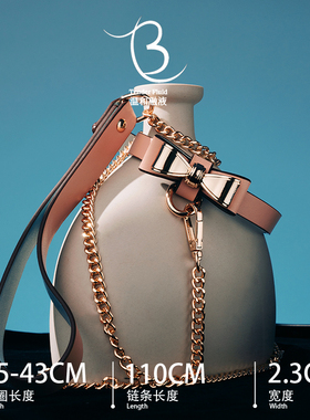 【洛丽塔】项圈男女choker配饰颈圈金属蝴蝶结高级感牵引项链