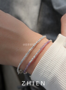 925纯银碎银子手链女ins仙女风