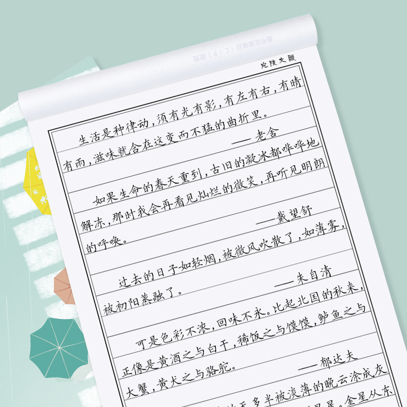 正楷手写字体硬笔楷书练字帖小学生成人大学生钢笔临摹字帖楷书行书练字成年男专用字帖女生字体漂亮初学者练字入门临摹练字本-图1