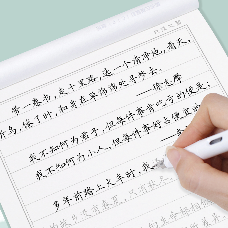 正楷手写字体硬笔楷书练字帖小学生成人大学生钢笔临摹字帖楷书行书练字成年男专用字帖女生字体漂亮初学者练字入门临摹练字本-图3