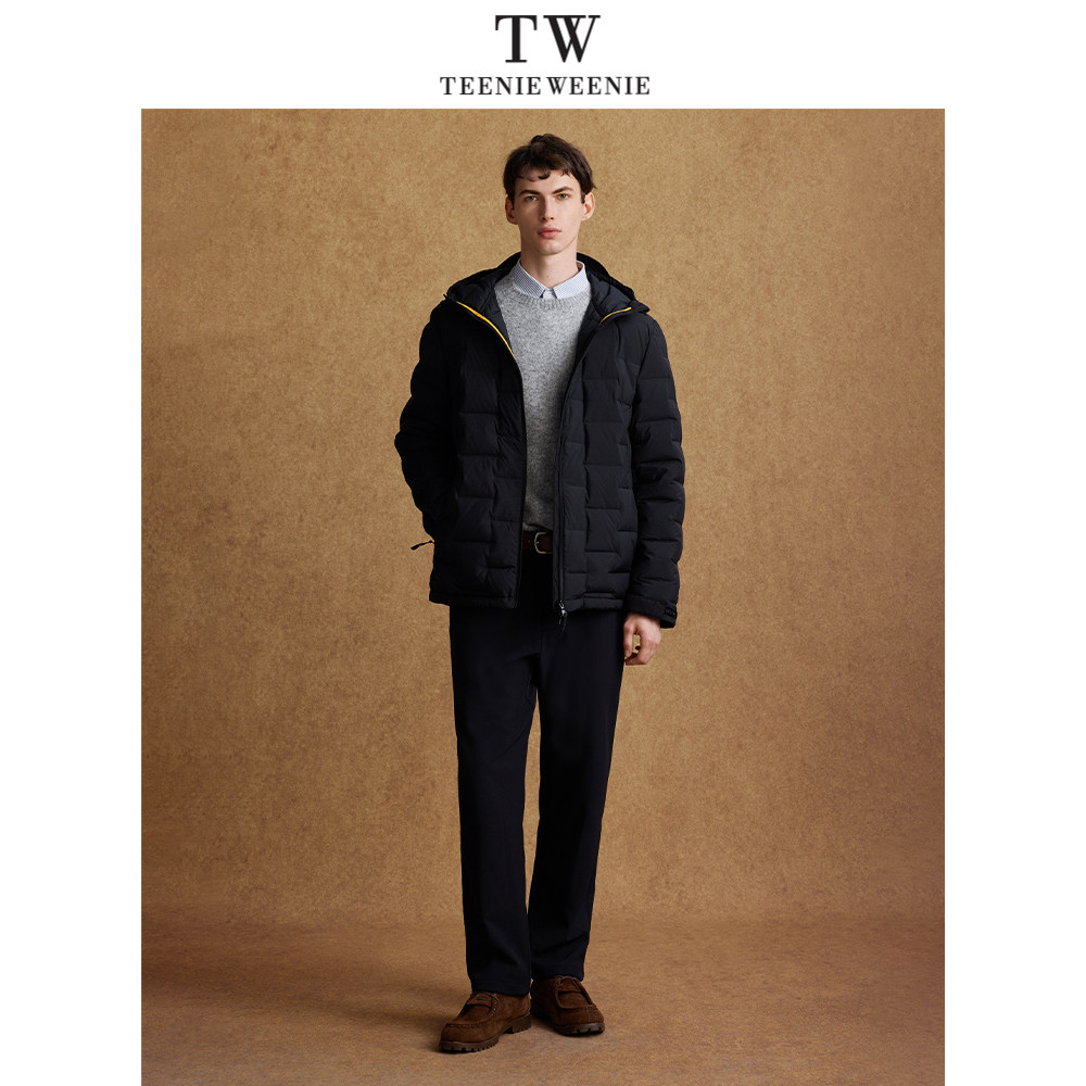 TeenieWeenie小熊男装时尚简约连帽羽绒服防水冬季休闲通勤外套潮,淘宝优惠券,粉丝福利购,淘宝优惠卷