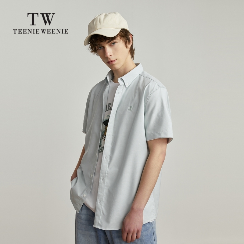 teenieweenie小熊男装新款纯色衬衫 teenieweeniemen衬衫