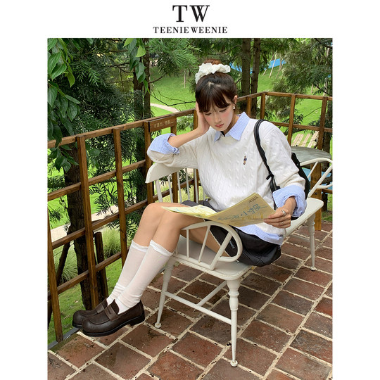 TeenieWeenie Bear Pull polaire chaud pour homme Expert Cable Warm Sweater