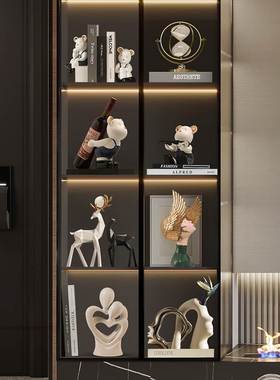 酒柜装饰品客厅电视墙两侧摆件家居饰品轻奢高档办公室桌面工艺品