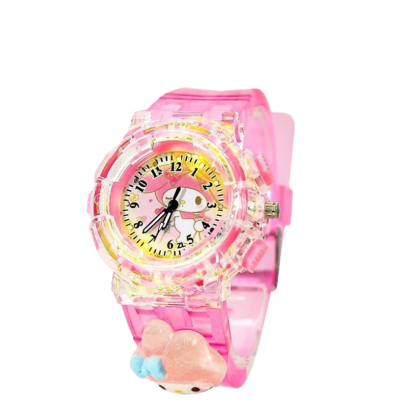 美乐蒂儿童手表发光玩具melody卡通电子表旋转小礼物多彩闪灯女孩,淘宝优惠券,粉丝福利购,淘宝优惠卷