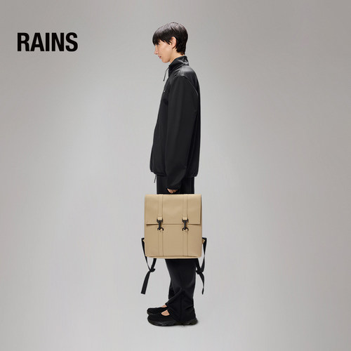 Rains防水面料13L学院电脑双肩包书包旅行通勤男女MSN mini/13310 - 图0