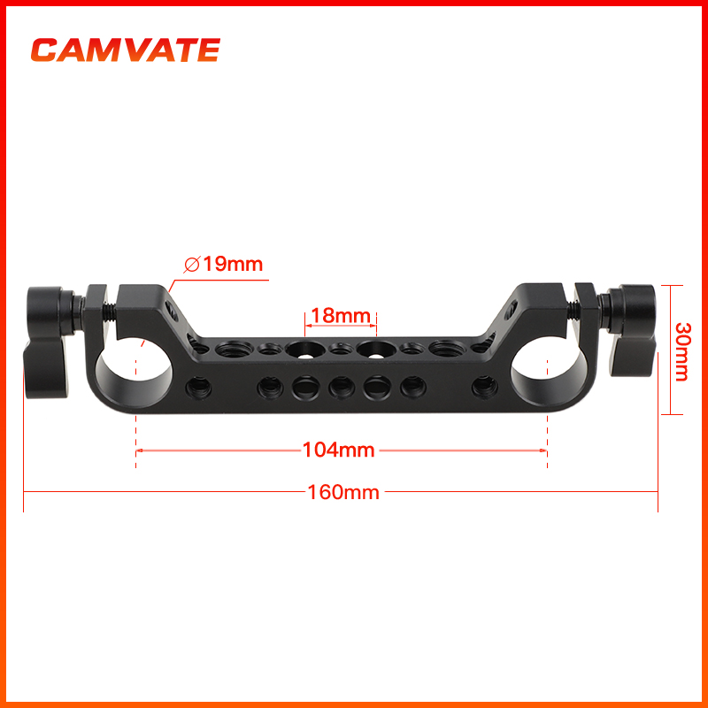 CAMVATE 19mm的双孔管夹导轨连接器单反相机双孔多功能管夹2357 - 图2