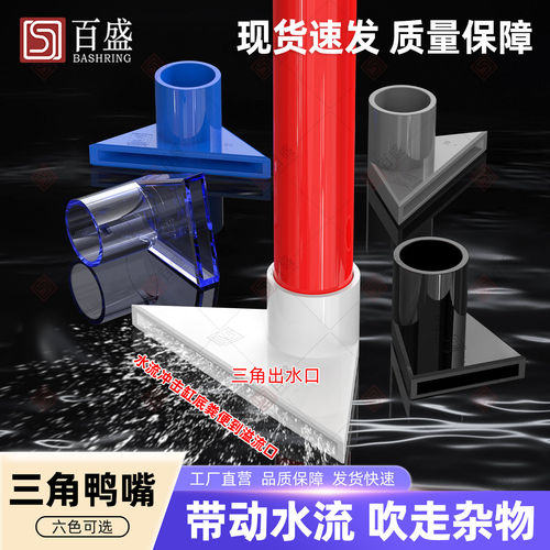 鱼缸高透明三角鸭嘴 底部出水嘴 亚克力鸭嘴 透明鸭嘴 出水吹水口 - 图2