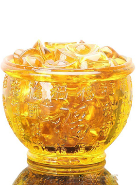 琉璃聚财缸聚宝盆元宝家居装饰