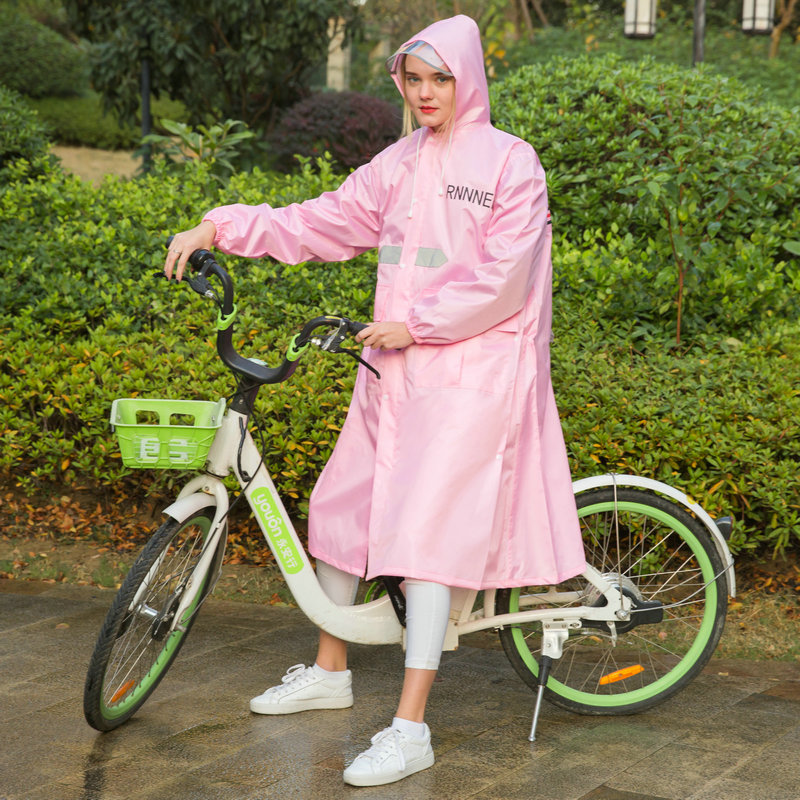时尚新款涤纶雨伞布料轻薄透气四合一电动车徒步学生背包骑车雨衣-图2