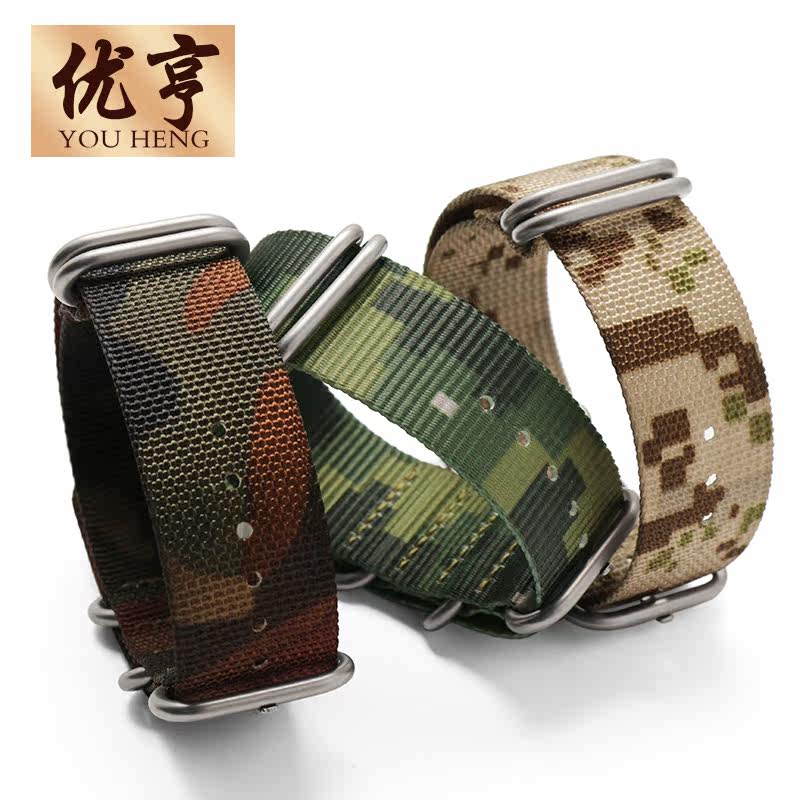 尼龙帆布颂拓鲁美诺斯卡西欧表带 优亨配件