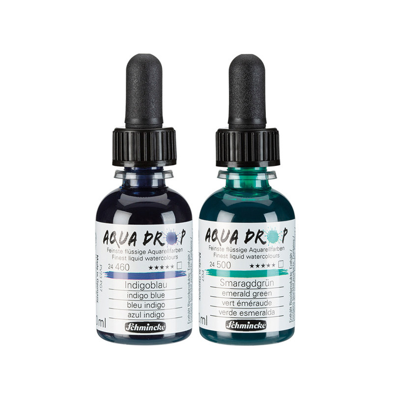 德国史明克Schmincke液体水彩24色30ml单瓶专业美学绘图插画DIY彩色5色套装透明彩墨水颜料,淘宝优惠券,粉丝福利购,淘宝优惠卷