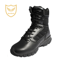 Monarch Lock D16808V Bottom Combat Boots Breathable Tactical Boots Man Genuine Leather Black High Cylinder For Training Boots