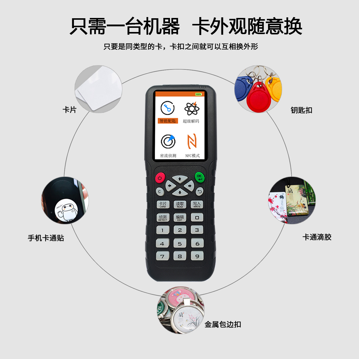 众新idic卡复制器门禁卡读写器小区通用电梯卡万能加密解码复制机 - 图1