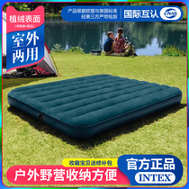 INTEX inflatable bed cushion home double air cushion bed linen thickened outdoor portable flush-air folding bed