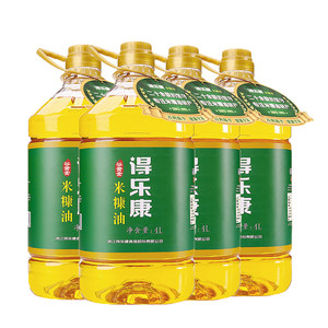 得乐康 谷黄金米糠油稻米油4L×4桶食用油家用桶装