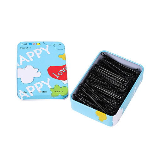 u型发夹女侧边一字发卡小夹子头饰头发黑色发卡碎发刘海卡子钢夹 - 图3