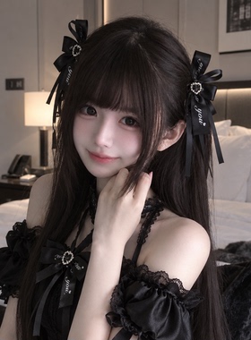 原创设计甜美蝴蝶结缎带对夹