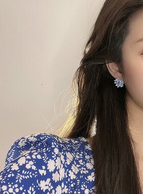 清新花朵耳环无耳洞耳夹