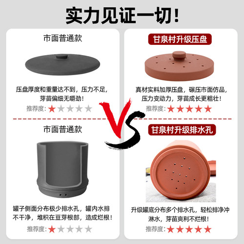 厂家直销家用生豆芽机紫砂豆芽罐豆芽发芽神器四季可用发胖豆芽 - 图1