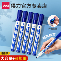 Able White Board Pen Color Slim pen Erasable Mark Pen Easy Add Ink Black Children Nontoxic Watercolor Pen Teacher With Large Capacity Large Number Plus Coarse Straight Fluid Style Red Add Ink