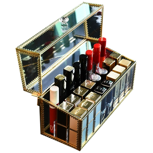 Стеклянная помада, коробка для хранения, акриловый косметический настольный комплект