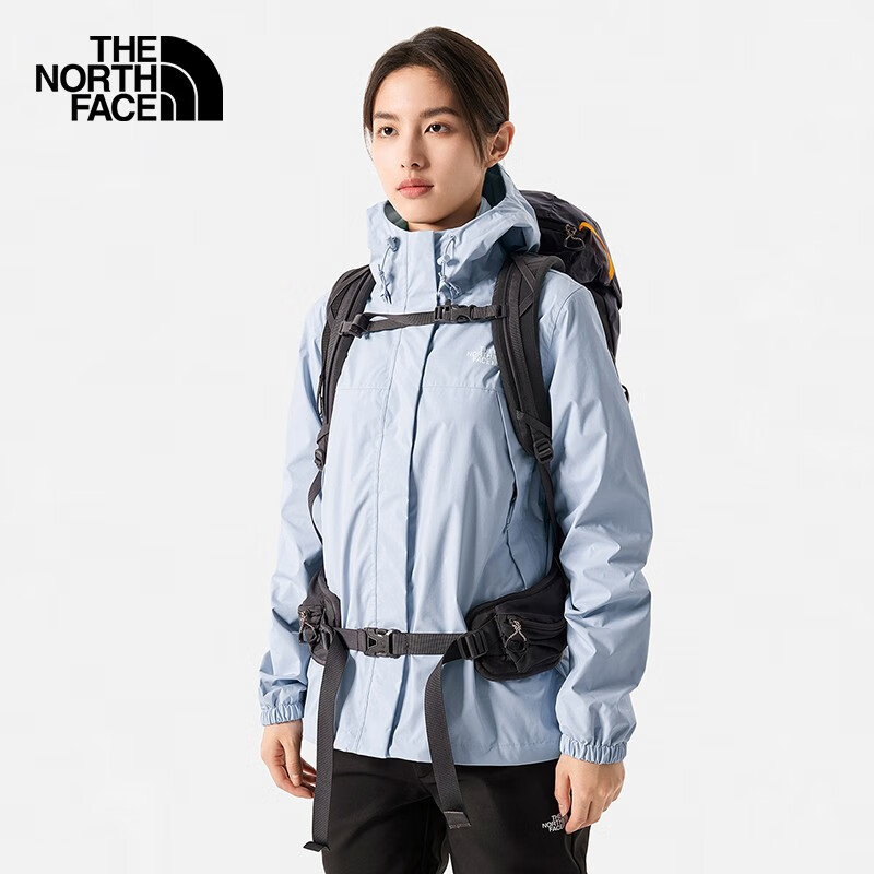 TheNorthFace北面冲锋衣女2024春夏户外徒步防风防水透气外套5K2X