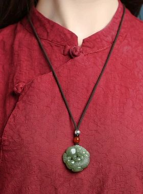 批发保真爆款和田吊坠男女款有求必应貔貅项链招财新款情侣款挂坠